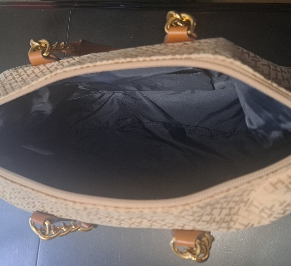 NWOT Tommy Hilfiger Khaki Satchel/Hand Bag 13"×9" - Picture 8 of 11